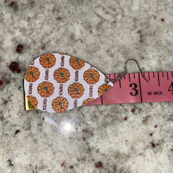 Fall Faux Leather Earrings - Picture 2 of 3